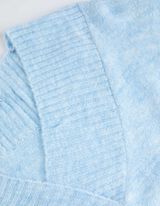 Pleteni pulover - V-izrez - svetlo-plava