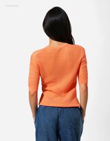 Sweter z dzianiny - Mieszanka bawełny - jasny czerwony