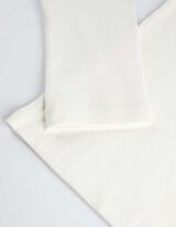 Shirt - Geribde structuur - wit