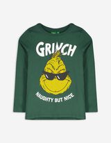 Tričko s dlouhým rukávem - Grinch - tmave zelena