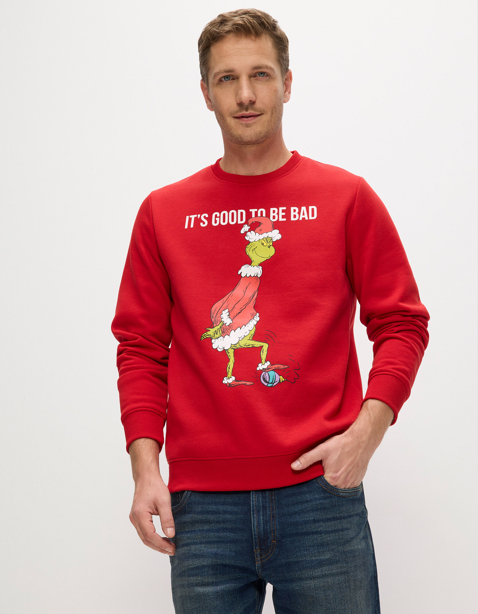 Sweatshirt - Grinch - Rot