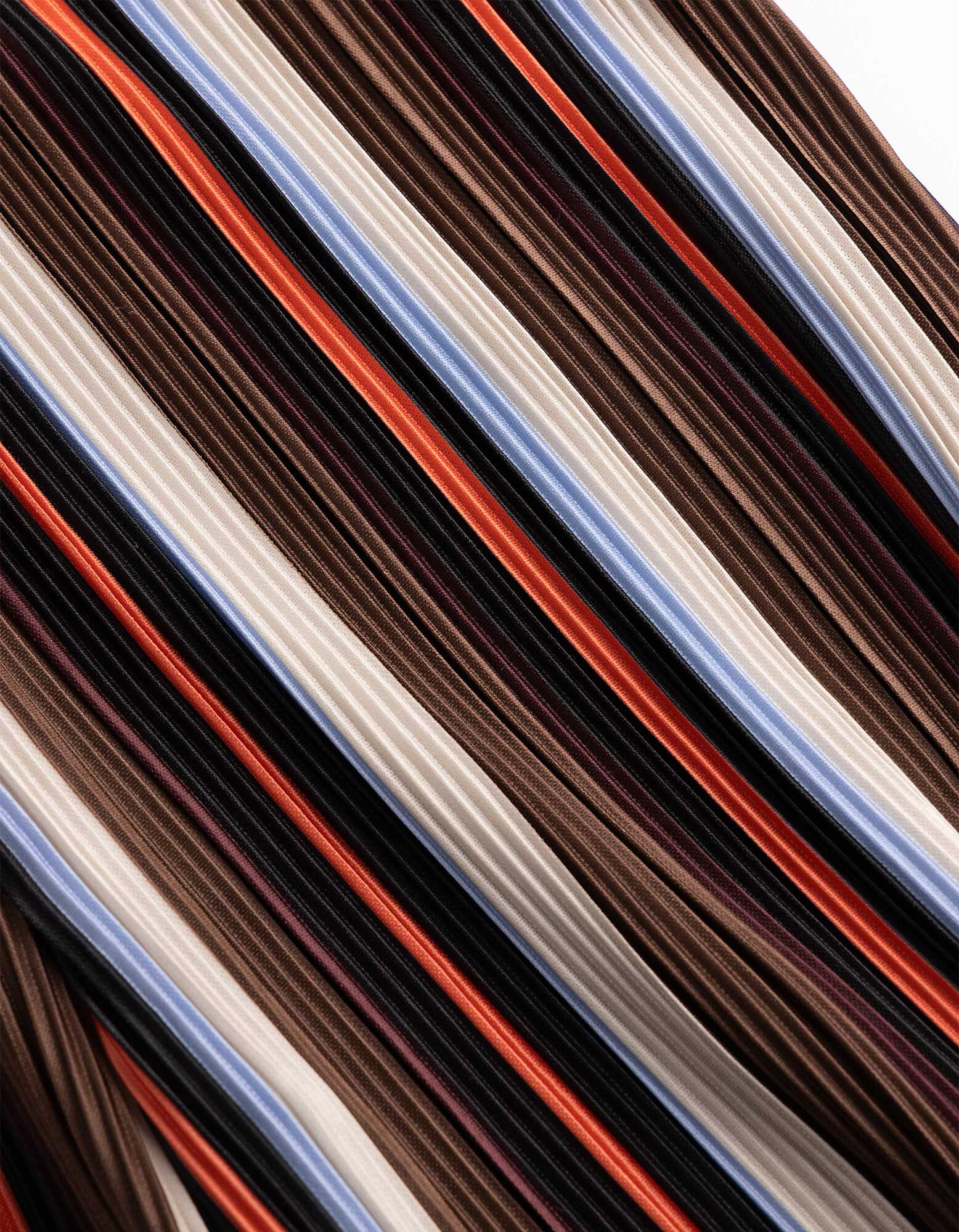 Hose - Plissee - braun