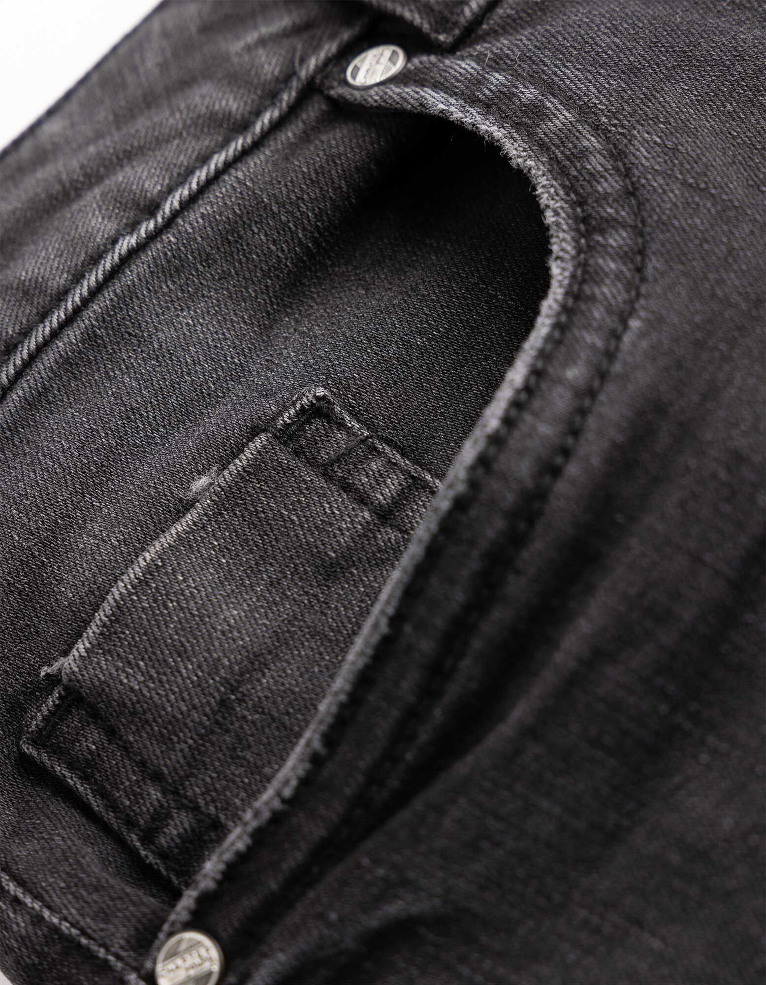 Jeansshorts - black denim - schwarz