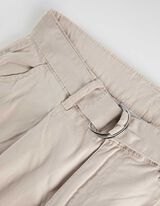 Kelnės su kišenėmis - Medvilnės mišinys - smelio spalvos