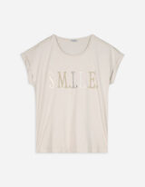 T-s&auml;rk - lisatud tikand - beezh