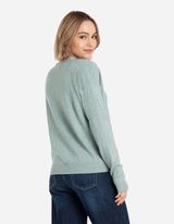 Kardigán - Viszkózkeverék - türkiz