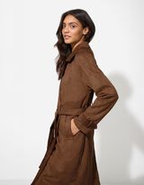 Lietpaltis - Mink&scaron;ta medžiaga - rudas