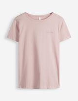 T-shirt - Borduursels - Lichtroze