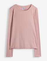 Langarmshirt - einfarbig - Pink