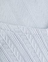 Hosszú ujjú felső - Pointelle - vilagoskek