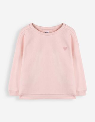 Sweatshirt - Baumwolle - Rosa