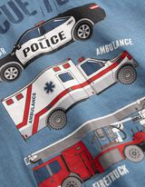 Shirt - Frontprint - hellblau