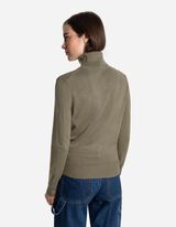 Bluză de corp cu m&acirc;necă lungă - Nasturi decorativi - Verde inchis