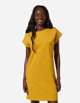 Kleid - gerade geschnitten - Orange