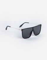 Sonnenbrille - Metallic-Details - schwarz