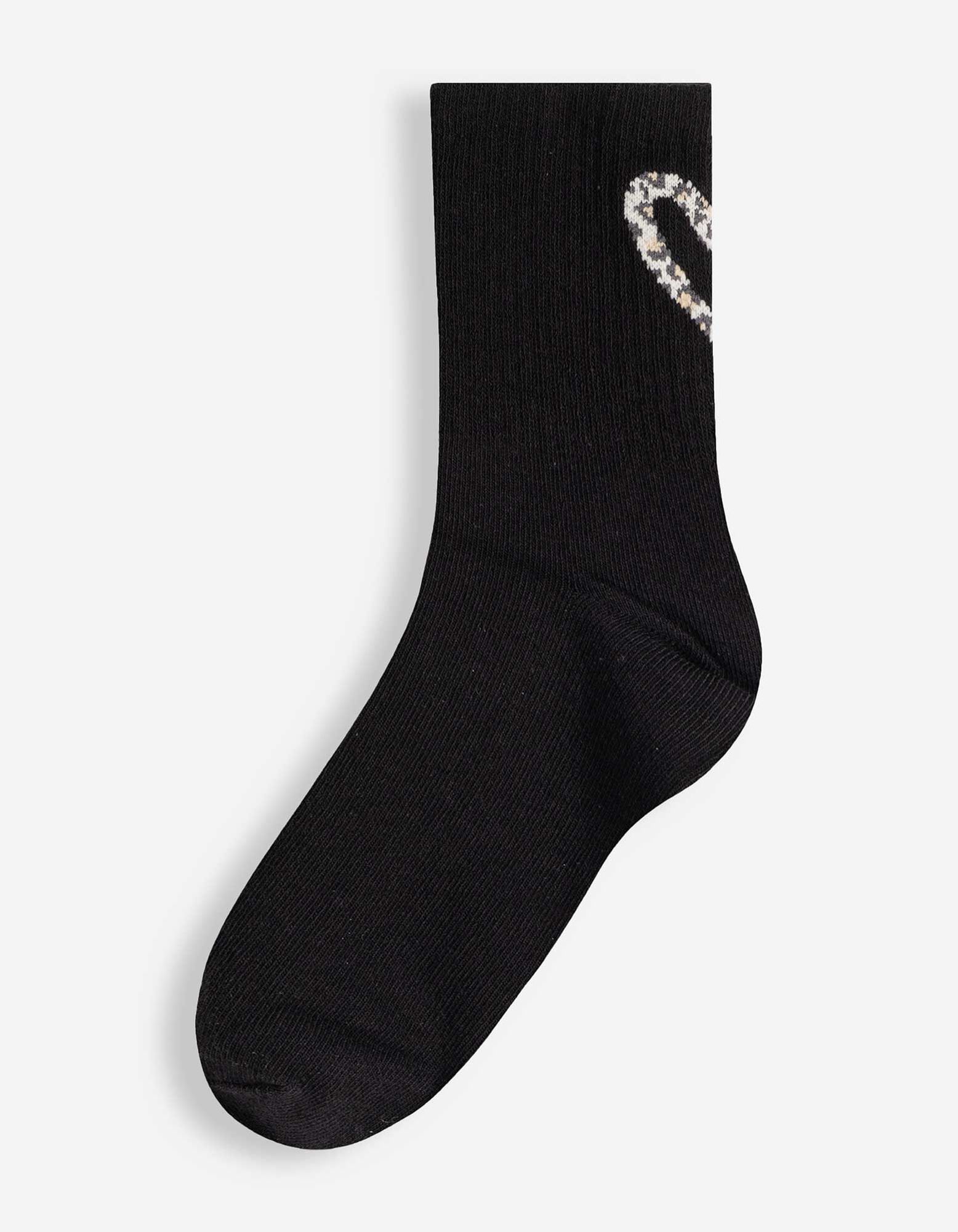 Tennissocken - Leopardenmuster - Schwarz