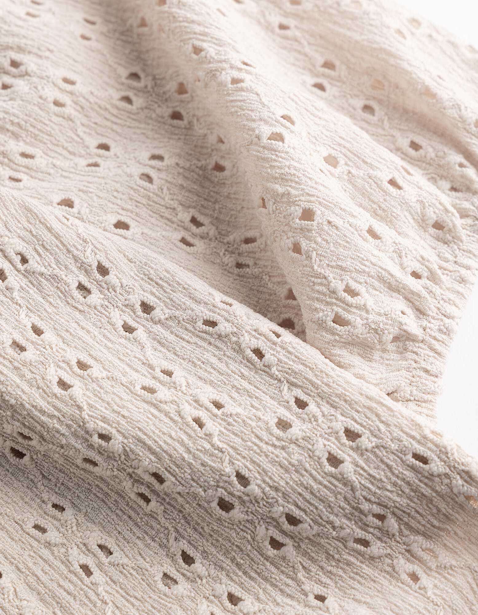T-Shirt - Lochspitze - Beige