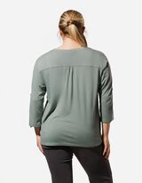 Blouse - Ronde hals met knoopjes - turkoois