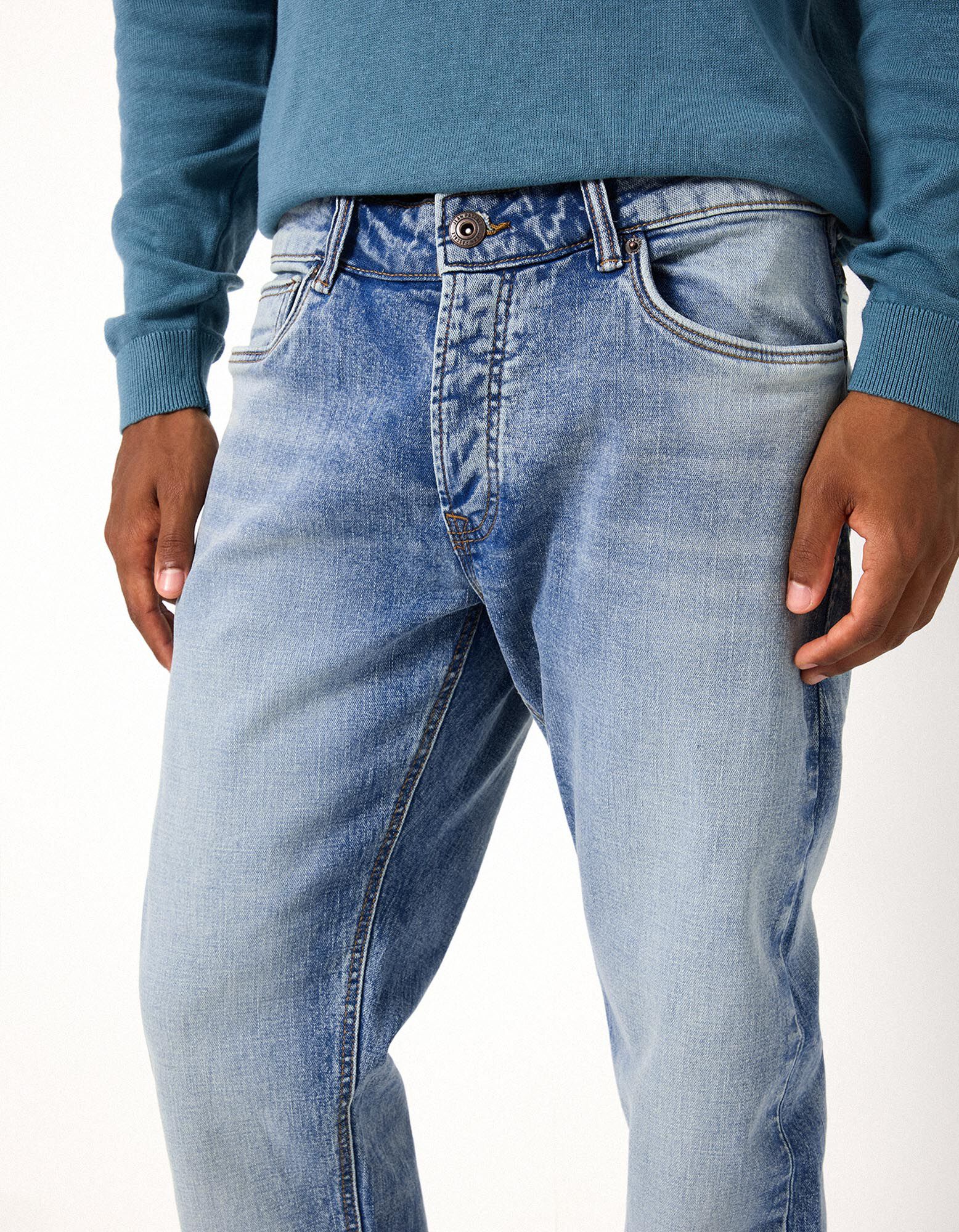 Jeans - Tapered Fit - blau
