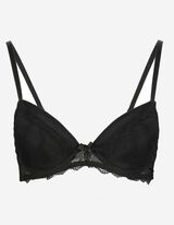 Soutien-gorge sp&eacute;cial t-shirt - Passementerie en dentelle - Noir