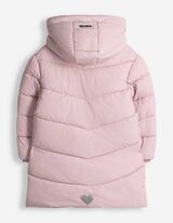 Steppmantel - Kapuze - Rosa