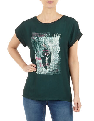 Damen Shirt mit Kontrastvorderseite