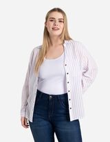 Overhemdblouse - Katoen - lila