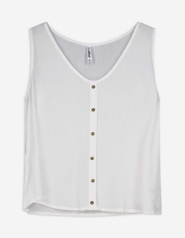 Top sans manches - blanc