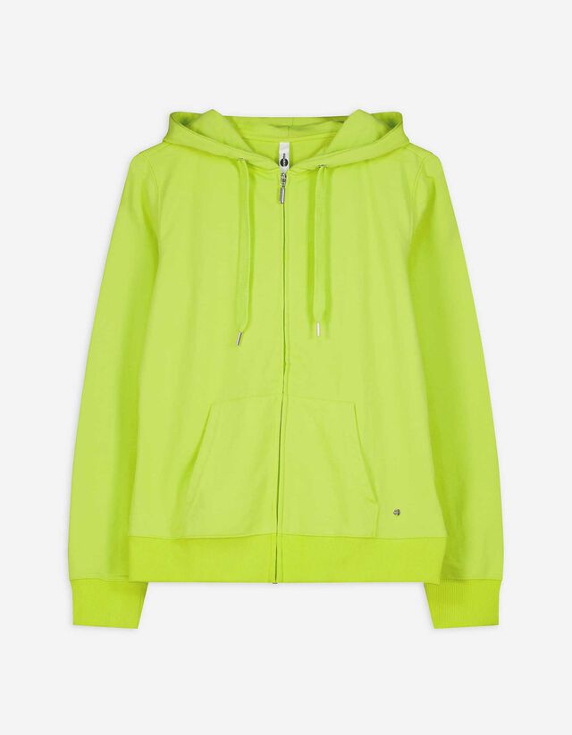Sweatjacke - einfarbig - grün