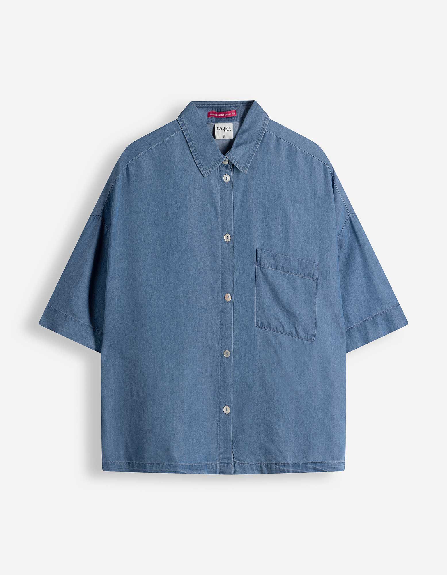 Bluse - dark blue denim - blau