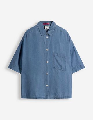 Bluse - dark blue denim - blau