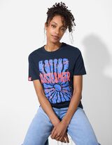 Tričko - Potlač - tmavomodra