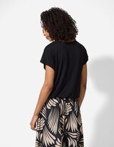 A-vonal&uacute; szoknya - Elsz&oacute;rt mint&aacute;s - fekete