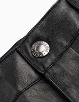 Kalhoty - Imitace kůže - cerná