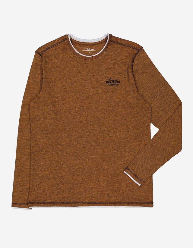 Herren Langarmshirt - Double-Layer-Look