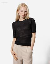 Sweter z dzianiny - Mieszanka bawełny - czarny