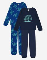 Set pijama alcătuit din bluză și pantaloni - Pachet de 2 - Bronz