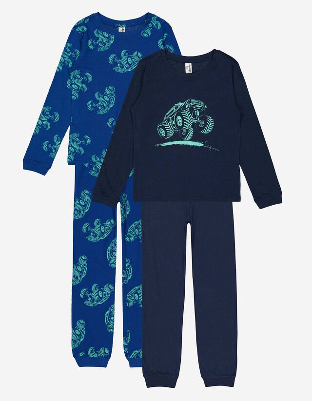 Set pijama alcătuit din bluză și pantaloni - Pachet de 2 - Bronz