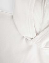 Bluză cu glugă - Imprimeu mesaj - Alb