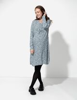 Robe de grossesse - Cordon coulissant sous tunnel à la base - Vert