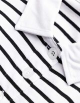 Poloshirt - Streifen - weiß