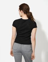 Strickshirt - einfarbig - schwarz