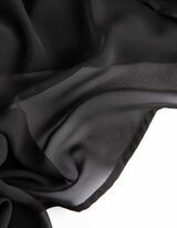 Poncho kąpielowy - sznurowanie - czarny