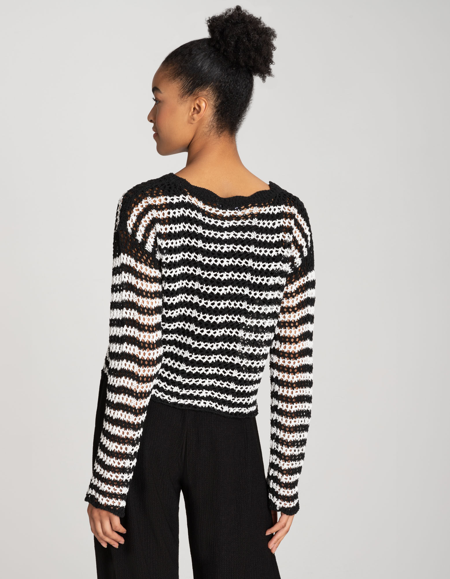 Damen Pullover - Ajour-Strick