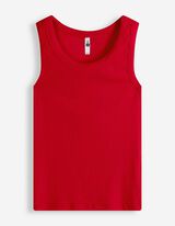 Top - Geribde structuur - rood