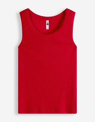 Top - Rippenstruktur - rot