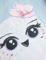 T-shirt - Glitterprint - lichtblauw