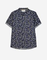 Camicia - Fantasia floreale - blu scuro