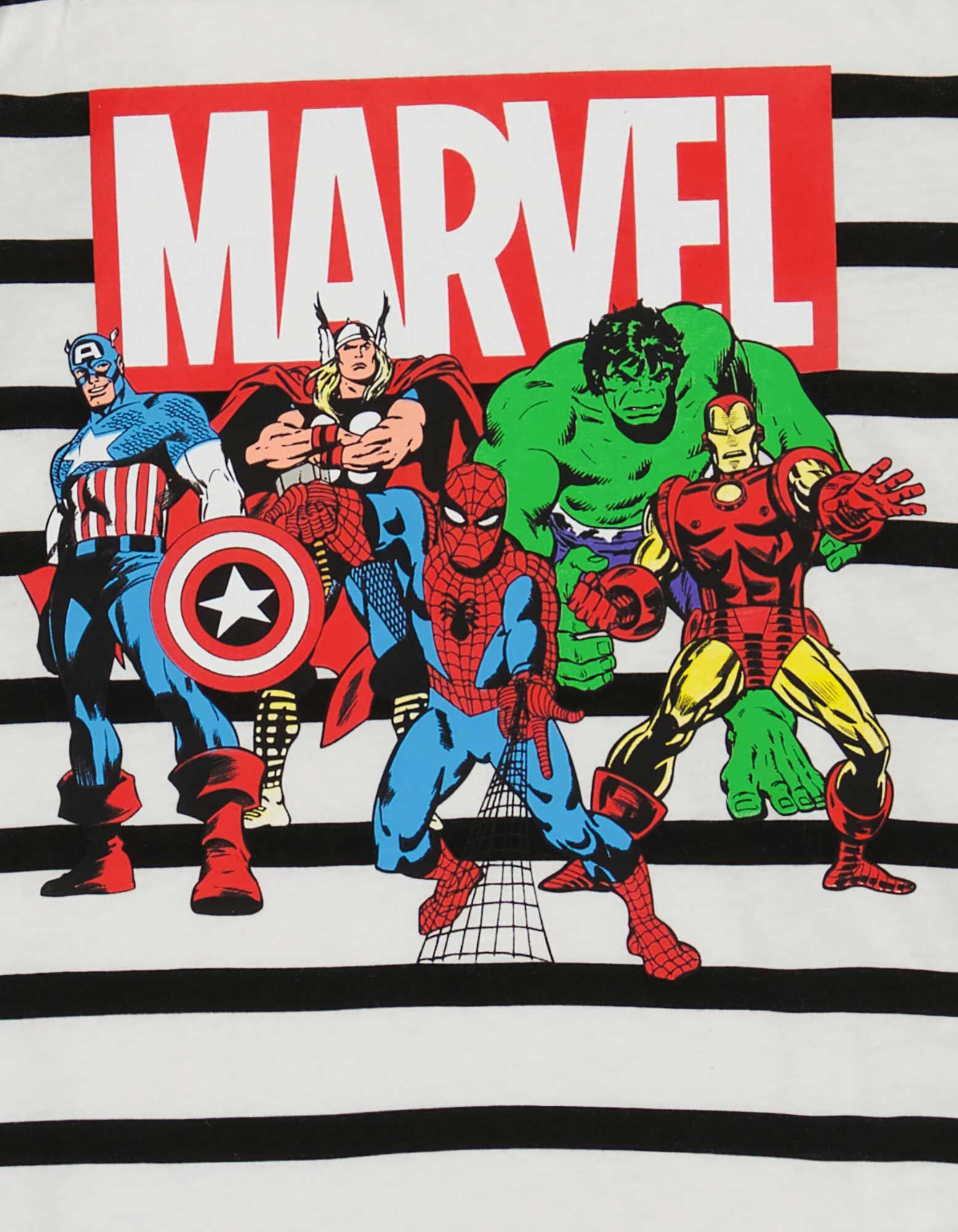 Tričko s dlh&yacute;mi ruk&aacute;vmi - Marvel - biely
