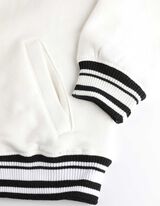 Giacca stile college - Stampa sul retro - bianco